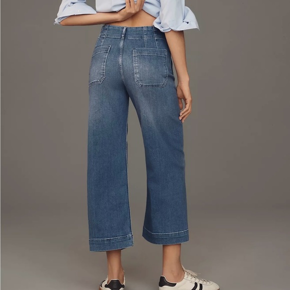 The Colette Cropped High-Rise Wide-Leg Jeans by Maeve - 26 - Picture 2 of 3